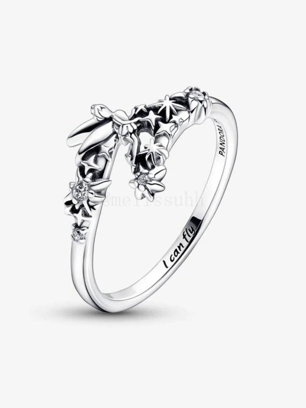 Pandora Silver Floral Star Motif Ring - Silver